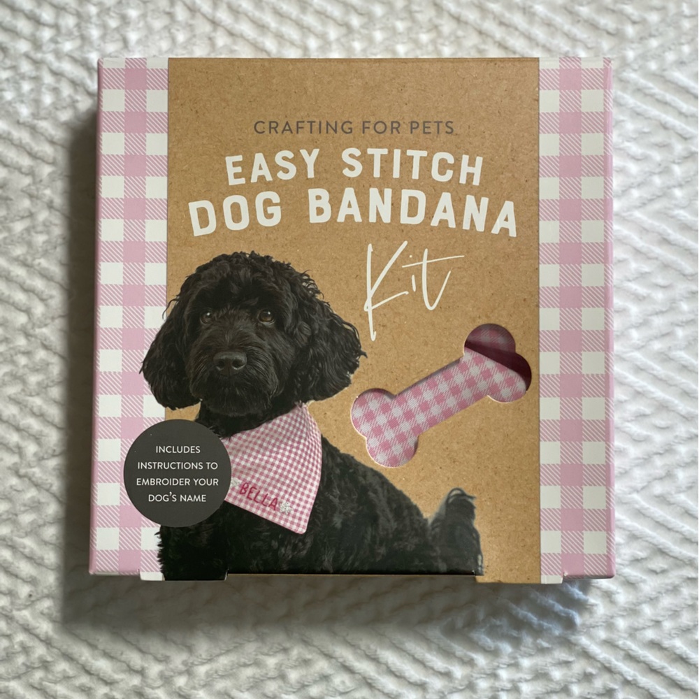 NWT Crafting for Pets Easy Stitch Dog Bandana Kit Pink